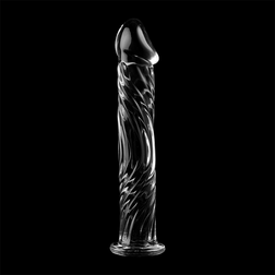 Gode verre réaliste veiné soufflé main 17 cm — Nebula N.12