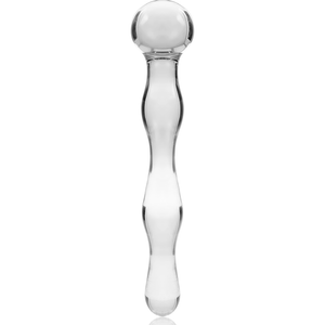 Gode en verre droit 18 cm Ø 3,5 cm — en situation
