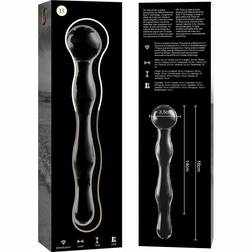 Gode en verre droit 18 cm Ø 3,5 cm — Nebula Modèle 13