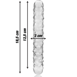 Gode verre à boules 18,5 cm Ø 3 cm — Nebula Modèle 15