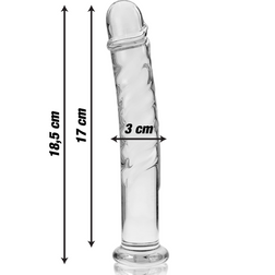 Gode en verre sculpté 18,5 cm - Nebula Modèle 16
