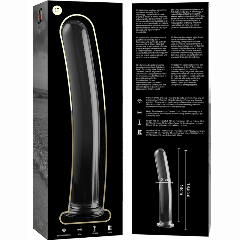 Gode verre courbé 18,5 cm Ø 3 cm — en situation