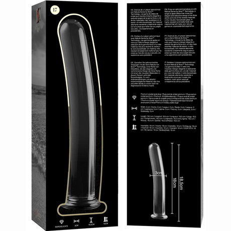 Gode verre courbé 18,5 cm Ø 3 cm — en situation