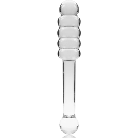 Gode verre double embout ondulé 20,5 cm — en situation