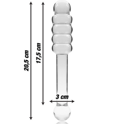 Gode verre double embout ondulé 20,5 cm — Nebula N.20