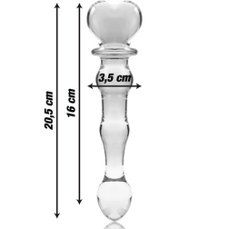 Gode en verre 20,5 cm Ø 3,5 cm format long — Nebula N.21