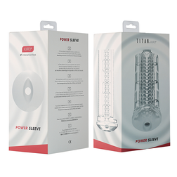 Boîte et gaine de rechange pour masturbateur Titan vue de profil