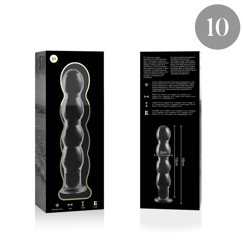 Gode verre 4 boules graduées 16,5 cm — Nebula N.10 · Nebula Series By Ibiza · Godes sans vibration