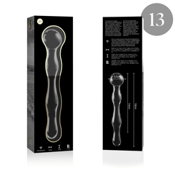 Gode réaliste Gode en verre droit 18 cm Ø 3,5 cm