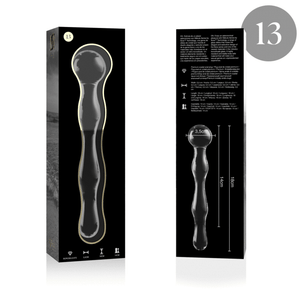 Gode en verre droit 18 cm Ø 3,5 cm — Nebula N.13 · Nebula Series By Ibiza · Godes sans vibration