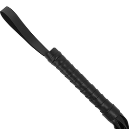Fouet flogger en cuir végan noir lanières souples — Intense Fetish — vue 4