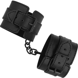 Menottes BDSM rembourrées chaîne métal végan — vue de profil