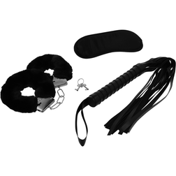 INTENSE FETISH PLAYSET EROTIQUE 1 AVEC MENOTTES MASQUE AVEUGLE ET FLOGGER