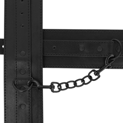 Entraves de chevilles larges en cuir végan noir — vue 4