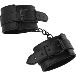 Entraves de chevilles larges en cuir végan noir — vue 2