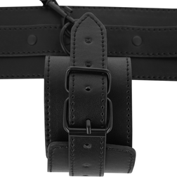 Entraves de chevilles larges en cuir végan noir — vue 3