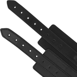 Entraves de chevilles larges en cuir végan noir — vue 5