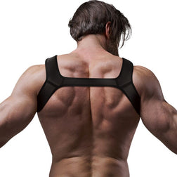 Harnais poitrine néoprène stretch noir — Taille M