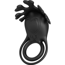 Cockring vibrant double anneau texturé pour homme
