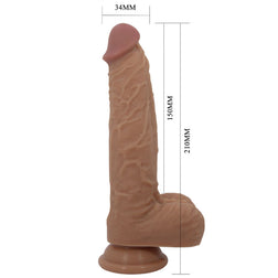 PRETTY LOVE GODE EN SILICONE JONATHAN 3 VIBRATIONS 3 MESURES DINSERTION TELECOMMANDE 21 CM