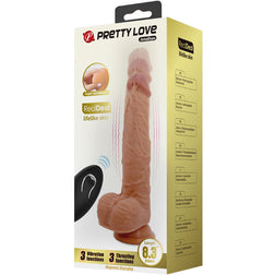 PRETTY LOVE GODE EN SILICONE JONATHAN 3 VIBRATIONS 3 MESURES DINSERTION TELECOMMANDE 21 CM