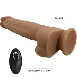 PRETTY LOVE GODE EN SILICONE JONATHAN 3 VIBRATIONS 3 MESURES DINSERTION TELECOMMANDE 21 CM