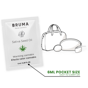 BRUMA HUILE DE GRAINES DE SATIVA GEL GLISSANT RECHAUFFANT SAVEUR DE CANNABIS 6 ML