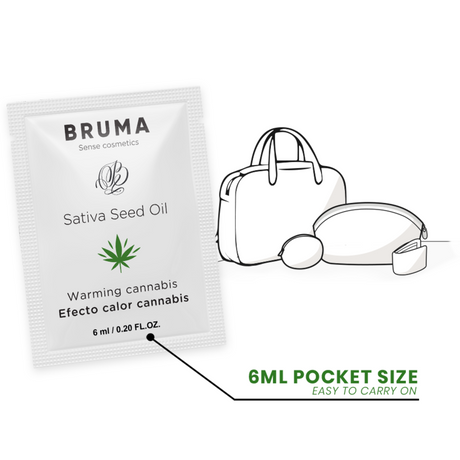 BRUMA HUILE DE GRAINES DE SATIVA GEL GLISSANT RECHAUFFANT SAVEUR DE CANNABIS 6 ML