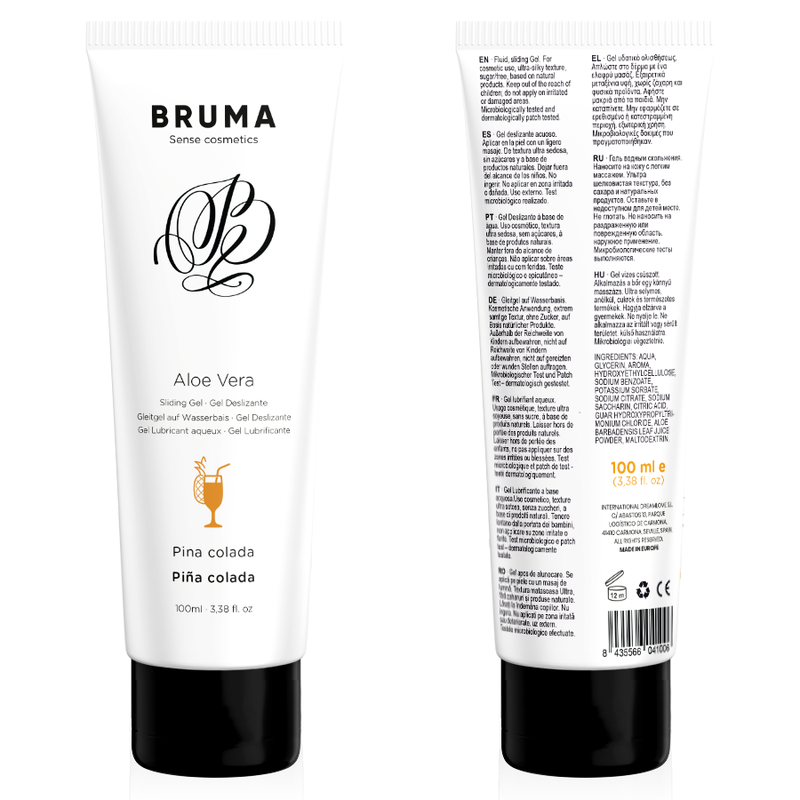 Lubrifiant aloe vera parfum Piña Colada — gros plan