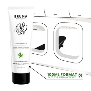 BRUMA HUILE DE GRAINES DE SATIVA GEL GLISSANT RECHAUFFANT SAVEUR DE CANNABIS 100 ML