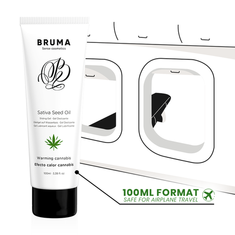 BRUMA HUILE DE GRAINES DE SATIVA GEL GLISSANT RECHAUFFANT SAVEUR DE CANNABIS 100 ML