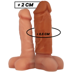 Gaine pénis de la marque Virilxl modèle V3 marron pour le plaisir intime.