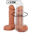Gaine fermée texturée à picots transparente +2 cm — V11 · Virilxl · Gaines & extensions