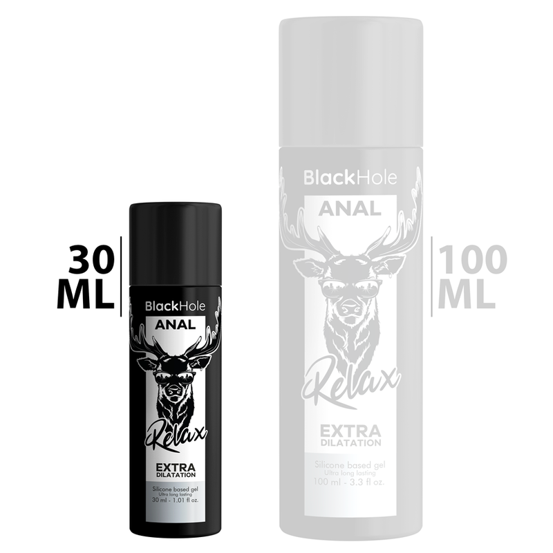 Gel dilatateur anal silicone longue durée — vue de profil