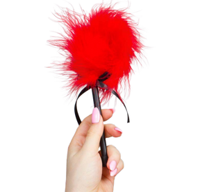 SECRETPLAY DUSTER DE MARABOU ROUGE