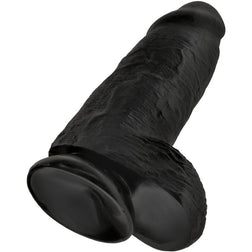Gode réaliste Chubby 18 cm noir - vue arrière produit