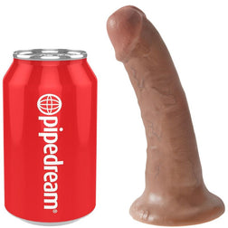 Gode réaliste courbé prostate caramel, 16,7 cm au total