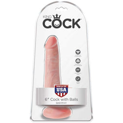 Gode réaliste Fin testicules 13,5 cm chair - vue produit de profil