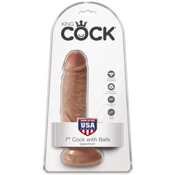 Gode réaliste Testicules 13,2 cm caramel - vue produit de profil