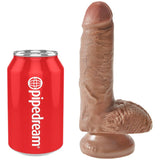 KING COCK PENIS REALISTE AVEC BOULES 132 CM CARAMEL