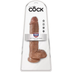 Emballage King Cock 10 pouces avec testicules et ventouse