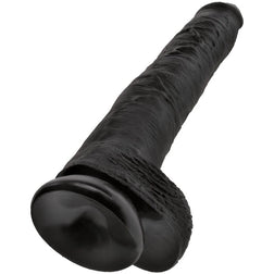 Black King Cock realistic dildo with suction cup, 35.6 cm long.