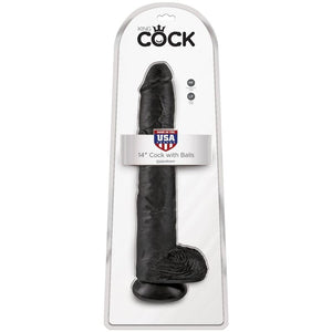 KING COCK PENIS REALISTE AVEC BOULES 305 CM NOIR