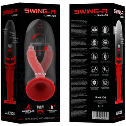 Packaging du masturbateur Swing-R avec liste des fonctionnalités