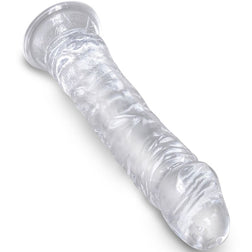 Gode réaliste Clear 19,7 cm ventouse - vue produit de profil