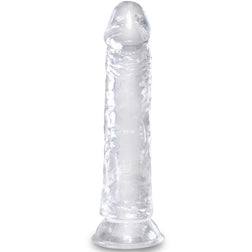 Gode réaliste modèle Clear en TPE transparent 21.8 cm pour le plaisir intime