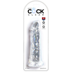 Gode réaliste Clear 19,7 cm ventouse - vue détaillée produit