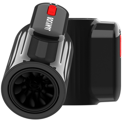 Vue latérale du masturbateur automatique rechargeable noir