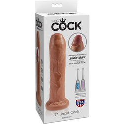 Realistischer Uncut-Dildo 17,8 cm – Produktansicht von der Seite