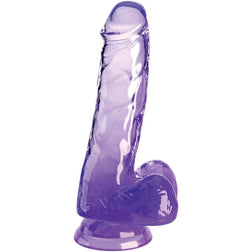 Gode réaliste Clear 13,5 cm violet ventouse - vue produit principale